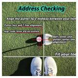 Birdie Liner T-putt Golf Ball Marker Alignment Tool - Triple-Line Golf Stencil with 3-Color Pens and Gift Box - Patent Pending