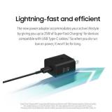 Samsung 25W Wall Charger Power Adapter with Cable, Super Fast Charging, Compact Design, Energy Efficient, Compatible with Galaxy and USB Type C Devices, Black