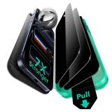 ESR 2 Pack 9H+ Glass for iPhone 17 Pro Max Privacy Screen Protector, [Military Grade Shatterproof & Highly Durable] Armorite Anti-spy Tempered Glass with UltraFit Tray