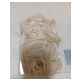 FeidyLong 2PCS Messy Bun Hair Piece - Large Elastic Wavy Curly Hair Bun Scrunchies Ponytail Extensions Synthetic Chignon Thick Updo Hairpieces for Women 2.12oz each(Platinum Blonde)