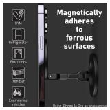Double Magnetic Ring Phone Holder Gym Phone Stand | 1/4" Screw Hole | Compatible with iPhone 16/15/14/13/12 Pro Max Series & MagSafe Cases (MS-01R)