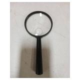 Feosky Handheld Reading Magnifier, 10X Magnifier, 75mm Shatterproof Lens, Adults Close Work Non-Slip Handle for Seniors Reading and Nature Exploration(Black)