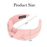 Amariver Pink Headband Knotted Wide Headband for Women Top Knot Hair Band Non-slip Head Band Soft Fashion Hair Accessories for Women Girls