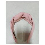 Amariver Pink Headband Knotted Wide Headband for Women Top Knot Hair Band Non-slip Head Band Soft Fashion Hair Accessories for Women Girls
