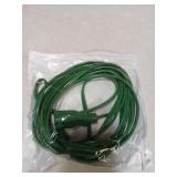 15FT Green Outdoor Extension Cord, Christmas Light Extension Cord Outside, Male to Female 2 Prong Power Cable Cords 250V 6A for Outdoor Indoor Christmas Tree Lighting Landscaping Holiday Party Decor