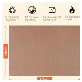 HTVRONT PTFE Sheets for Heat Press - 3 Pack Non Stick PTFE Polytetrafluoroethylene Sheet Reusable 12 x 16" PTFE Coating Paper Heat Resistant PTFE Mat(Brown)