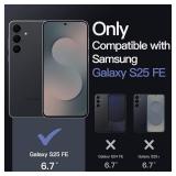 JETech Case for Samsung Galaxy S25 FE, Non-Yellowing Shockproof Bumper Protective Phone Cover, Anti-Scratch Hard PC Back (Black)