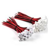 10 Pairs JST 1.25mm 2 Pin Micro Male Female Connector Plug, Micro Wire Connectors with Red Black 100mm Wire Cables