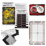 Flinduy Card Grading Centering Tool Sports Card Thickness Measuring, Card Cleaning Kit, Card Centering Grading Tool