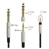 Replacement Audio Cable Upgrade Headphone Cord with Lock Connector Compatible with Audio Technica ATH-M50x, ATH-M40x, ATH-M70x, ATH-M60x Headphones 1.2meters/4feet