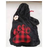 SAWMONG Dog Hoodie,Flannel Pet Hooded Sweater with Hat Puppy Pullover Sweater Shirt,Dog (Black,2XL)