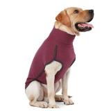 Dog Sweater Pullover Cold Weather Vest for Dogs Dog Sweatshirt & Jacket for Indoor and Outdoor Use (Large, Wine red)