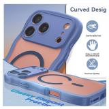 BENTOBEN Magnetic for iPhone 17 Pro Max Case, Cute Wavy [Full Camera Protection][Compatible with MagSafe] Matte Anti-Slip Bumper Women Men Boys Protective Cover for 17 ProMax 6.9", Blue
