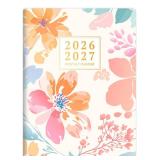 SUNEE 2026-2027 Monthly Planner 7" x 10" Large Calendar Book Big Size Desk Organizer for Business, School, Notes, 100 GSM Paper, Colorful Floral