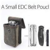 diodrio EDC Belt Pouch for Men Women, Small Utility Holster Pouch with Belt Loop for Hiking, Fishing, Camping, Snap Closure, Classic Waxed Canvas, Olive Small