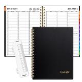SUNEE 2026 Appointment Book, Quarter-Hourly, Weekly & Monthly - from January 2026 - December 2026, 8.5"x11" Weekly Planner, Flexible Cover, Note Pages, Pockets, Bookmark, Spiral Binding, Black
