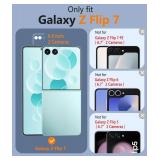 FNTCASE for Samsung-Galaxy Z-Flip-7 Magnetic Case: Clear Military Grade Drop Protection Anti Yellowing Cell Phone Cover - Rugged Shockproof Protective Bumper Transparent Phonecase