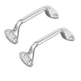 Bath Grab Bar, 6in Shower Grab Bar Stainless Steel Bathroom Handles Stairway Handrail Balance Bar Boat Yacht Handle Pull Shower Handle Safety Bar for Grab Bars Senior, Elderly, Handicap (2Pcs)