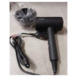 FUNTIN Hair Dryer, Blow Dryer with Diffuser Brush Comb for Women 4C Thick Curly Hair 1800w-Professional Black
