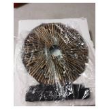 aboxoo Abstract Staute,Modern Decorative Home Decor,Office Desk Sculpture for Men,Creative Round Line Ornament for Bookshelf,Bedroom,Desktop,Dining Table(Copper Black)