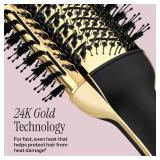 HOT TOOLS 24K Gold Blow Dryer Brush - Hot Air Brush for Salon-Worthy Volume in One Step - Volumizer with 24K Gold Technology for Fast Styling & Long-Lasting Results