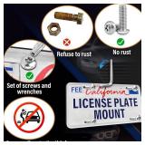 No Drill Front License Frame Compatible with BMW X7 2019-2026 Anti-Theft License Plate Tow Hook Mount Holder Car Tag Covers Rust-Proof, Rattle-Proof Car Accessories