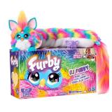 FURBY DJ Interactive Toy, Super Snuggly Rainbow Electronic Plush with Music, Lights, Motion, & Games, Speaks English & Furbish, 32in Long, Ages 6+