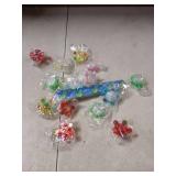 SEKEAHU 25 PCS Light Up Fidget Rotating Toy + 25PCS Slap Bracelets, Dinosaur Halloween Party Favors Christmas Stocking Stuffers for Kids 4-8-12 Goodie Bag Stuffers Glow in The Dark Supplies Gifts