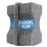 UJPFEO Knee Pillow for Side Sleepers, Leg Pillow for Sciatica, Back, HIPS, Knees, Joints Pain Relief,Pillows for Between Legs While Sleeping Spine Alignment Support & Relieves Pressure
