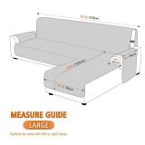 VANSOFY Upgraded Sectional Couch Covers 100% Waterproof L Shaped Sofa Slipcover Reversible Chaise Lounge Cover for Sectional Sofa Furniture Protector Cover for Pets Dog Cat(Large, Dark Gray)