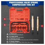 NYXOVA Valve Spring Compressor C Clamp Service Kit with 2 Valve Lappers, Auto Compression C-Clamp Tool Service Kit for ATV, Car, Motorcycle,Small Engine Vehicle Equipment (Red)