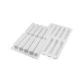 Silikomart FASHION ECLAIR 80 Silicone Mold 10 Cavities 5 1/8" x 1" x 1" Includes Plastic Cutter & 10 Mini Trays Perfect for Eclairs and Pastry Creations