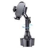 Miracase 2025 Upgraded Universal Cup Phone Holder for Car, [Rotatable & Adjustable] Long Neck Car Cup Holder Phone Mount Compatible with iPhone, Samsung, Google & More Smartphones