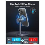 Wireless Charger for Apple with Cooling Fan, Magnetic 3 in 1 Charging Station, Qi2 Certified Wireless Charging Station for iPhone 17/17 Pro/17 Pro Max/16/15, for iWatch 10/9/AirPods, Adapter Included