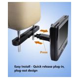 UEME Car Headrest Mounts, Angle Adjustable Headrest Dual Screen DVD Player Mount Holders, 2 Mounting Brackets WONNIE/FANGOR/Sylvania Dual Screen DVD Players