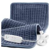 VAAGHANM Heating Pad: 33 x 17 inches Electric Heating Pad for Back -Extra Large Heat Pad for Shoulder/Neck/Knee/Arms - Upgraded 6 Timer & 6 Temperature Controller -Auto Shut Off