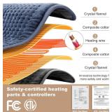 VAAGHANM Heating Pad: 33 x 17 inches Electric Heating Pad for Back -Extra Large Heat Pad for Shoulder/Neck/Knee/Arms - Upgraded 6 Timer & 6 Temperature Controller -Auto Shut Off