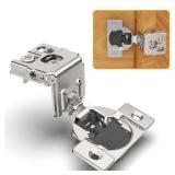 Chibery 10 Pack 1-1/2" Overlay 4D Soft Close Concealed Hinges for Face Frame Door, Adjustable Closing Speed, Smooth Slow Self Close Hinges, Satin Nickel, 105° Open Angle Stainless Steel Cabinet Hinge