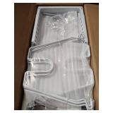 Magheo 2 Pack Pots and Pans Organizer Under Cabinet, 22" Deep Expandable Pull Out Pot Lid Organizer and Storage with 10 Adjustable Dividers No Drill Pot and Pan Holder Rack with Handle Bracket(White)