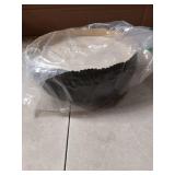 Deco 79 Metal Decorative Candle Campfire Scented Wide Hammered 90 oz 4 Wick Aromatherapy Candle with White Wax, Wax Aromatherapy Candle 10" x 10" x 4", Black