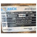 Solanch 20x20ft Steel Carport Canopy