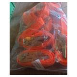 Orange Cargo Straps with Metal Buckle - Bulk Pack of 10