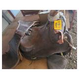 Western Leather Horse Saddle with Tooled Design