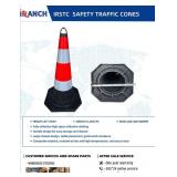 Lot of (50)  28-inch Red and White Reflective Traffic Safety Cone