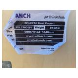 20x30 All-Steel Carport with Enclosed Sidewalls SDLC2030FT