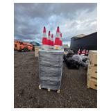 Lot of (50)  28-inch Red and White Reflective Traffic Safety Cone