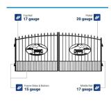 Decorative Ranch Entry Gate with Cow Design