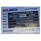 (Box damaged)SD Lanch 20ft x 20ft High-End Carport