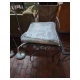 Metal Base End Table with Glass Top