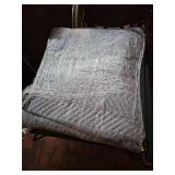 Metal Base End Table with Glass Top